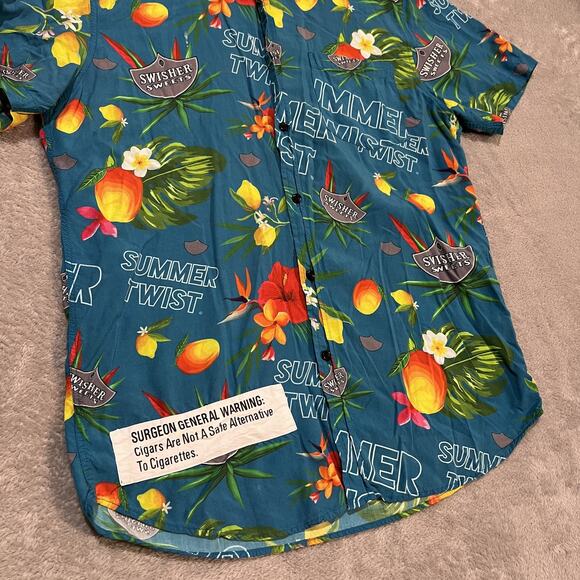 Strata Shirt Mens Medium Swisher Sweets Summer Twist Hawaiian Button Up Promo - Picture 2 of 8